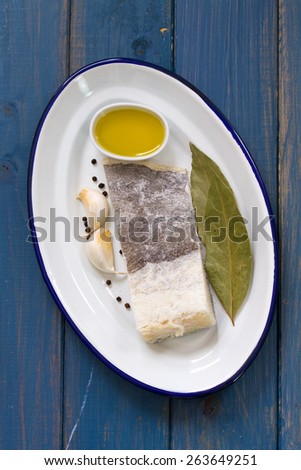 salted cod fish with oil and garlic