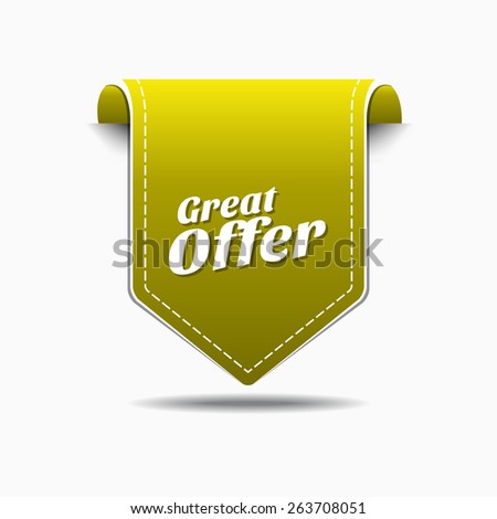 Great Offer Yellow Vector Icon Design
