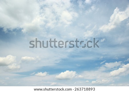 blue sky and beautiful white clouds