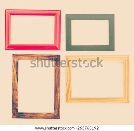 Frame process in vintage style picture