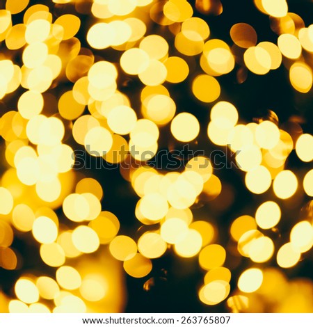 Abstract Gold christmas bokeh background - Vintage effect style pictures