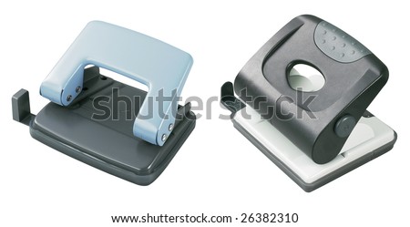 hole punch with clipping path on white background