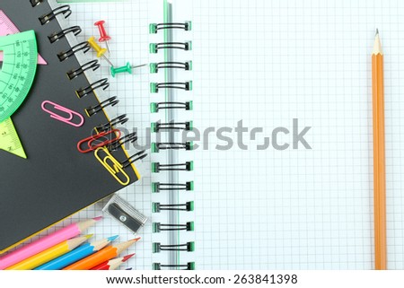 school supplies isolated