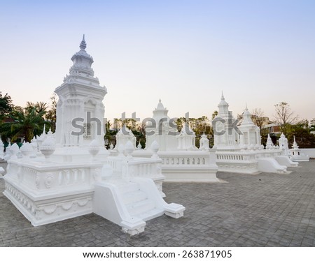 Group of pagoda in Wat-Suan-Dok. famous temple in Chiang Mai, Thailand