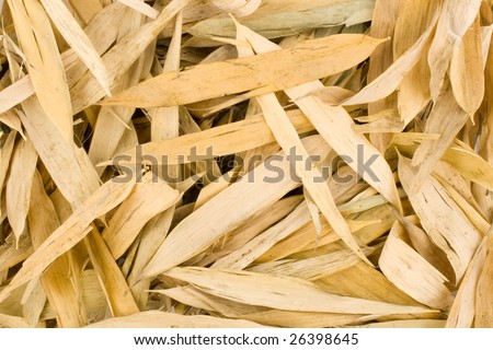 Many dry bamboo leaves as a background