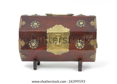 Old wood curio box
