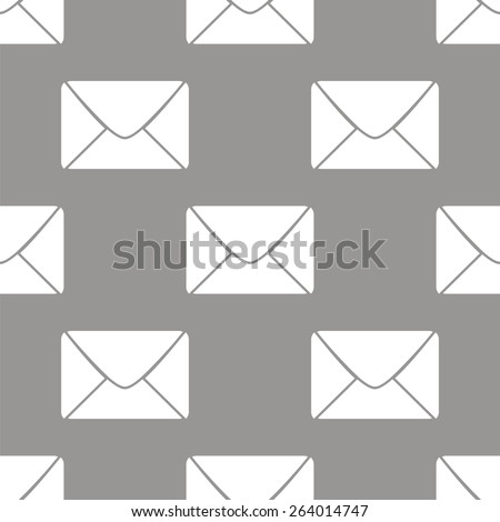 Mail white and black seamless pattern for web design. Vector symbol