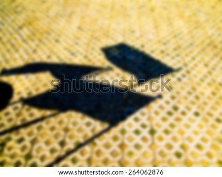 Shadow flags on floor in blur style