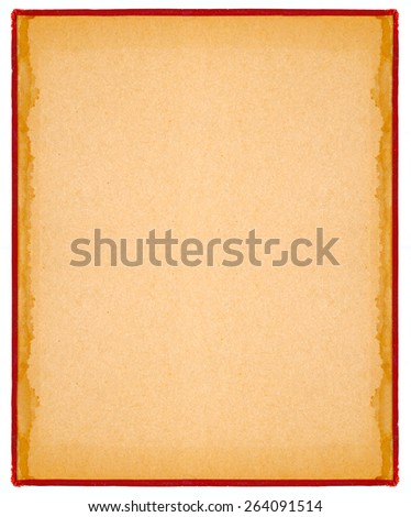 vintage book cover paper with natural pattern isolated on white with work path easy to edit