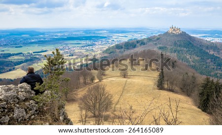 Landmark Castle Hohenzollern in the Swabian Alb Region of Baden Wurttemberg, Germany. Early Spring picture