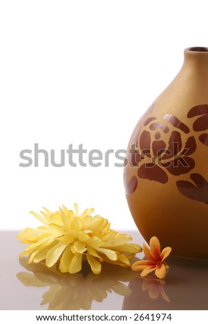 still life flower and vase