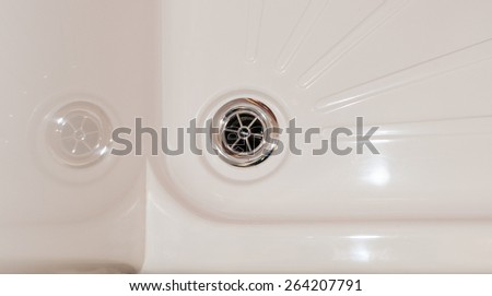 Shower drain close up