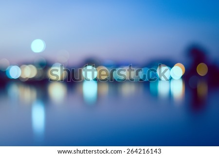 vintage abstract blur city background of bokeh of light
