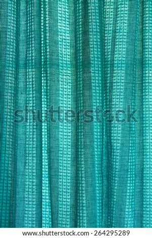 Old green curtain 