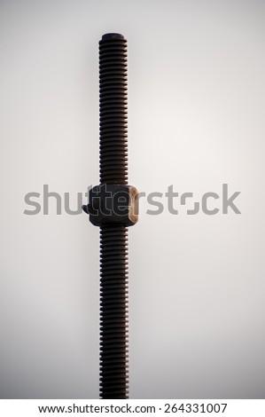Large screw thread and nut metal textures and patterns