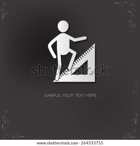 Growth,Human resource design on old background,vector