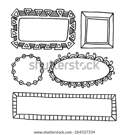 Frames and design elements vector set
