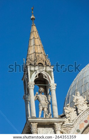 Architectural detail of San Marco Cathedral in Venise