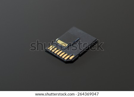 SD and Micro SD card on black background.