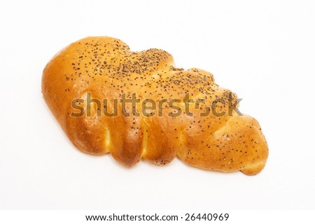 Buns with poppy on white background