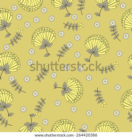 Seamless flowers background