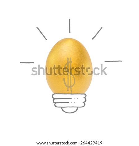 A golden egg opportunity concept of fortune a chance to be rich  