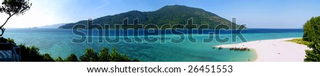 Panoramic view of Kho Adang island in Andaman sea. Thailand. Beautiful tropical island in the sea Royalty-Free Stock Photo #26451553