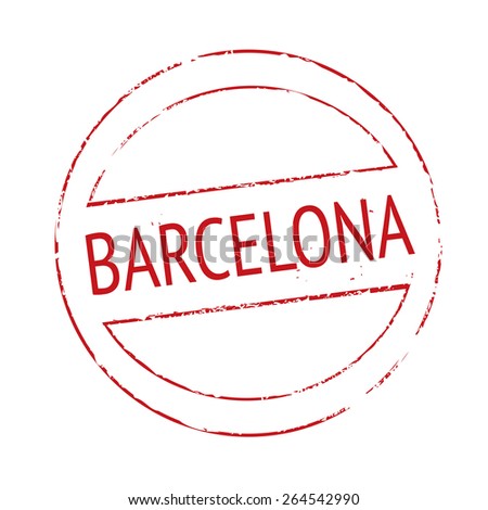 Vector stamp of Barcelona