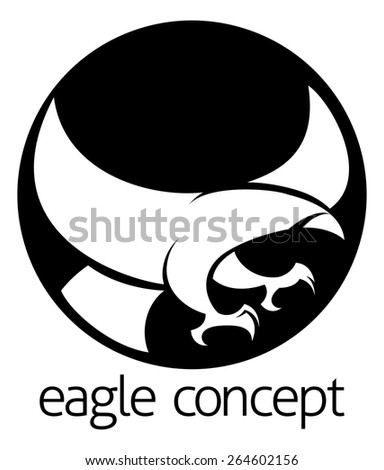 An abstract illustration of an eagle circle concept design
