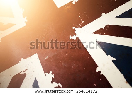 great britain flag union jack or united kingdom flag in grunge technique