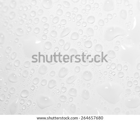 water drops on a white background. close-up