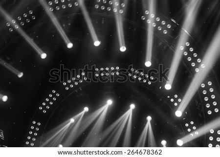 stage lighting effect in the dark