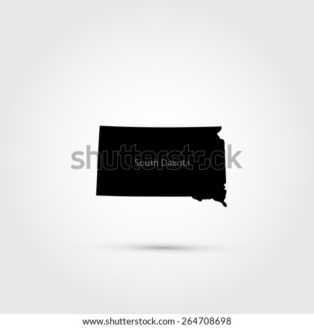Map of the U.S. state of South Dakota 