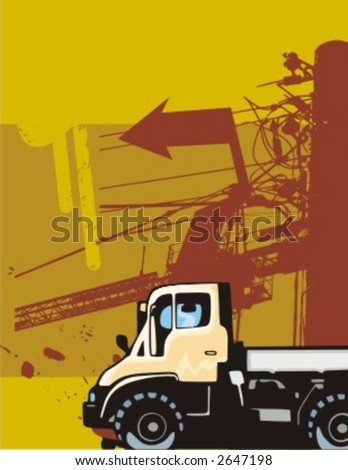 Construction truck background series. Check my portfolio for much more of this series as well as thousands of similar and other great vector items.