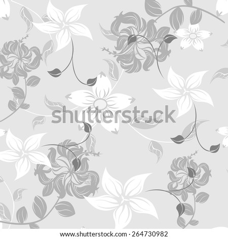 Succulent Plants Seamless Floral Pattern Background - Illustration