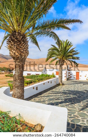 Typical farm houses in rural area of Fuerteventura island, Spain