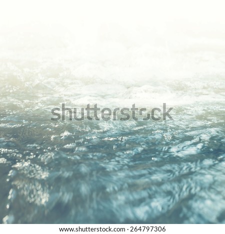 Nature background of the sea with sun light in vintage style