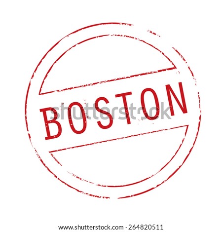 Vector stamp of Boston