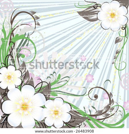 Background floral, raster version. For vector version view my portfolio.