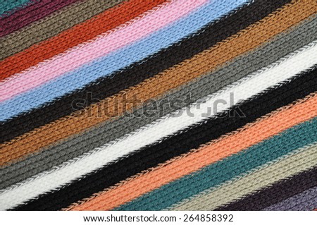 Vintage striped knitting wool texture background