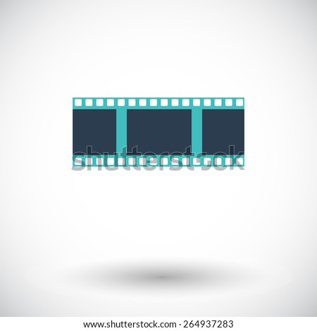 Film. Single flat icon on white background. Vector illustration.
