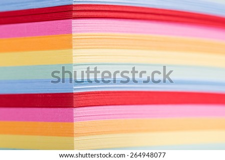 Colorful paper collection
