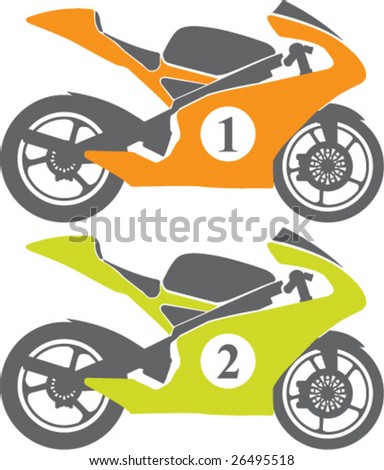 Toxic Racing bikes simple silhouettes