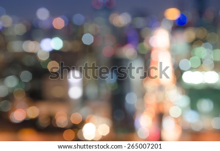 blurred light cityscape background bangkok ,thailand