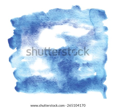 Watercolor spot in the form of the sky - a good background for your design
