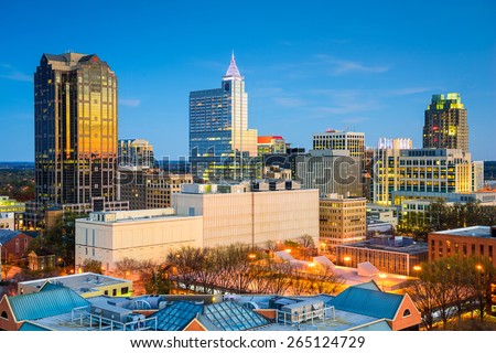Raleigh, North Carolina, USA downtown city skyline. Royalty-Free Stock Photo #265124729