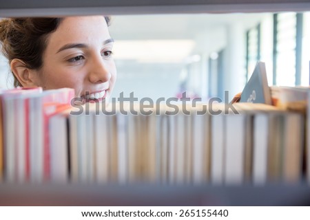 Searching for books at Library