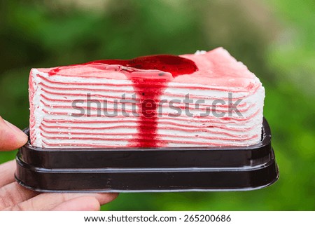 Strawberry crape cake