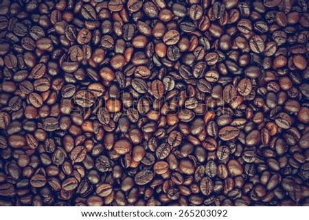 coffee beans background - Vintage effect style pictures