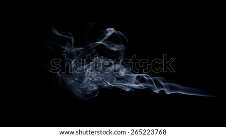 Blue smoke on black